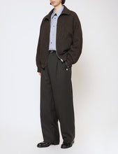 Load image into Gallery viewer, DARK CHARCOAL TWO TUCKS WIDE TROUSERS
