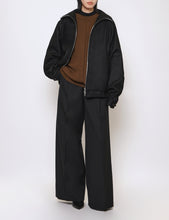 Load image into Gallery viewer, BLACK MELTON ZIP UP BLOUSON
