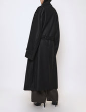 Load image into Gallery viewer, BLACK OVERSIZED DOUBLE BREASTED COAT
