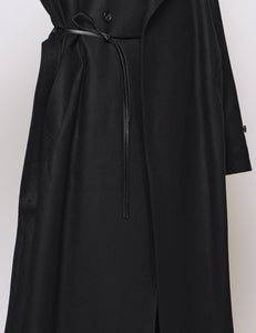 BLACK OVERSIZED DOUBLE BREASTED COAT