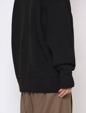 Load image into Gallery viewer, BLACK OVERSIZED DRIVERS KNIT HALF ZIP PULLOVER
