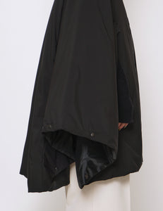 BLACK PADDED PONCHO