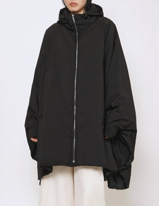 BLACK PADDED PONCHO