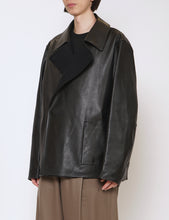 Load image into Gallery viewer, BLACK x BLACK BONDED LEATHER SHORT JACKET
