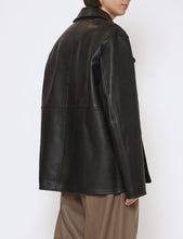 Load image into Gallery viewer, BLACK x BLACK BONDED LEATHER SHORT JACKET
