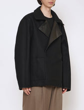 Load image into Gallery viewer, BLACK x BLACK BONDED LEATHER SHORT JACKET
