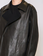 Load image into Gallery viewer, BLACK x BLACK BONDED LEATHER SHORT JACKET
