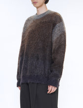 Load image into Gallery viewer, BROWN CREAM GRADATION MOHAIR KNIT PULLOVER
