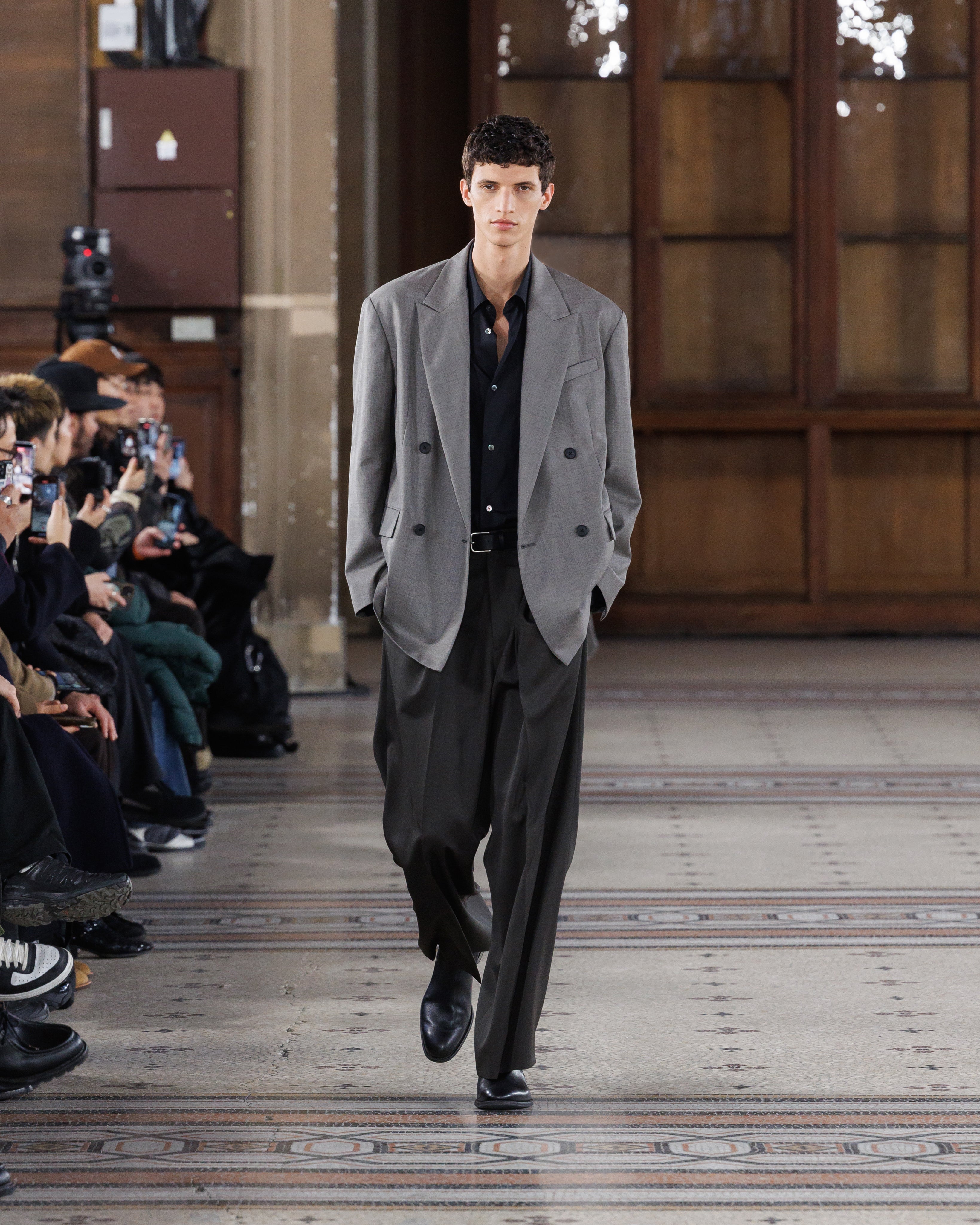 GREY KHAKI EXTRA WIDE TROUSERS