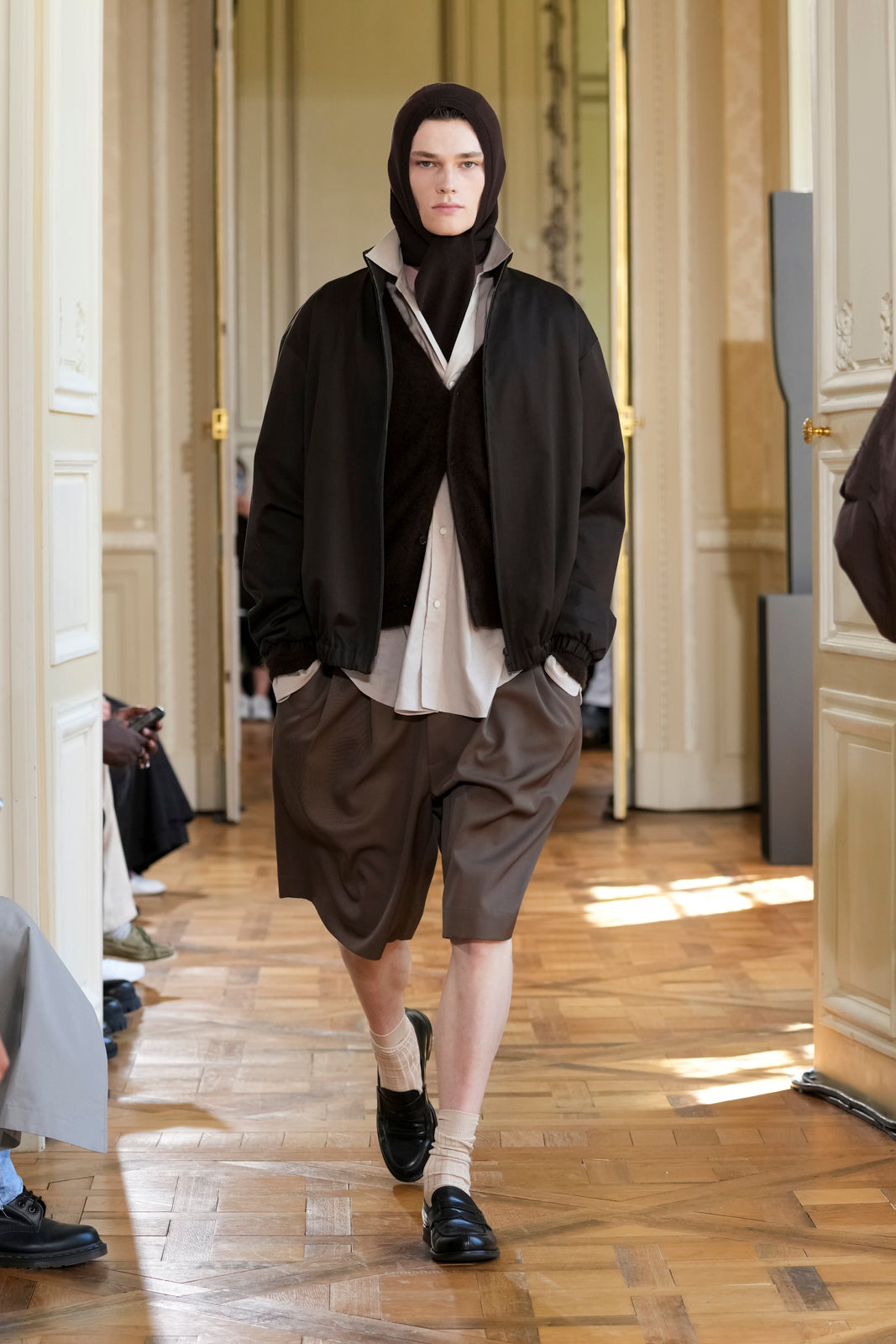 BLACK COW NUBUCK SWING TOP JACKET