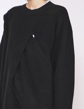 Load image into Gallery viewer, BLACK CROSSOVER LONG SLEEVE KNIT
