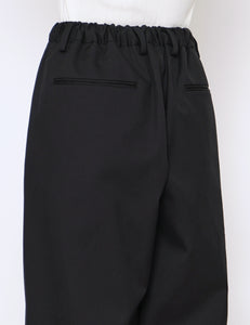 BLACK EASY WIDE TROUSERS