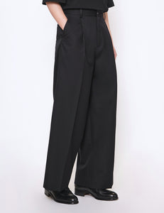 BLACK EXTRA WIDE TROUSERS