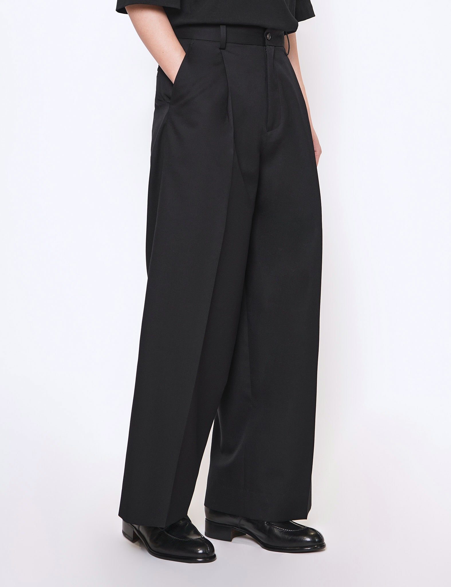 ssstein BLACK EXTRA WIDE TROUSERS