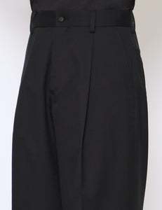 BLACK EXTRA WIDE TROUSERS