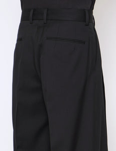 BLACK EXTRA WIDE TROUSERS