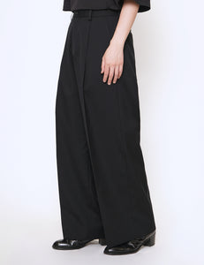 BLACK EXTRA WIDE TROUSERS