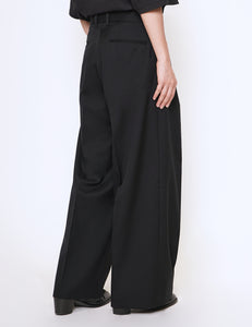 BLACK EXTRA WIDE TROUSERS