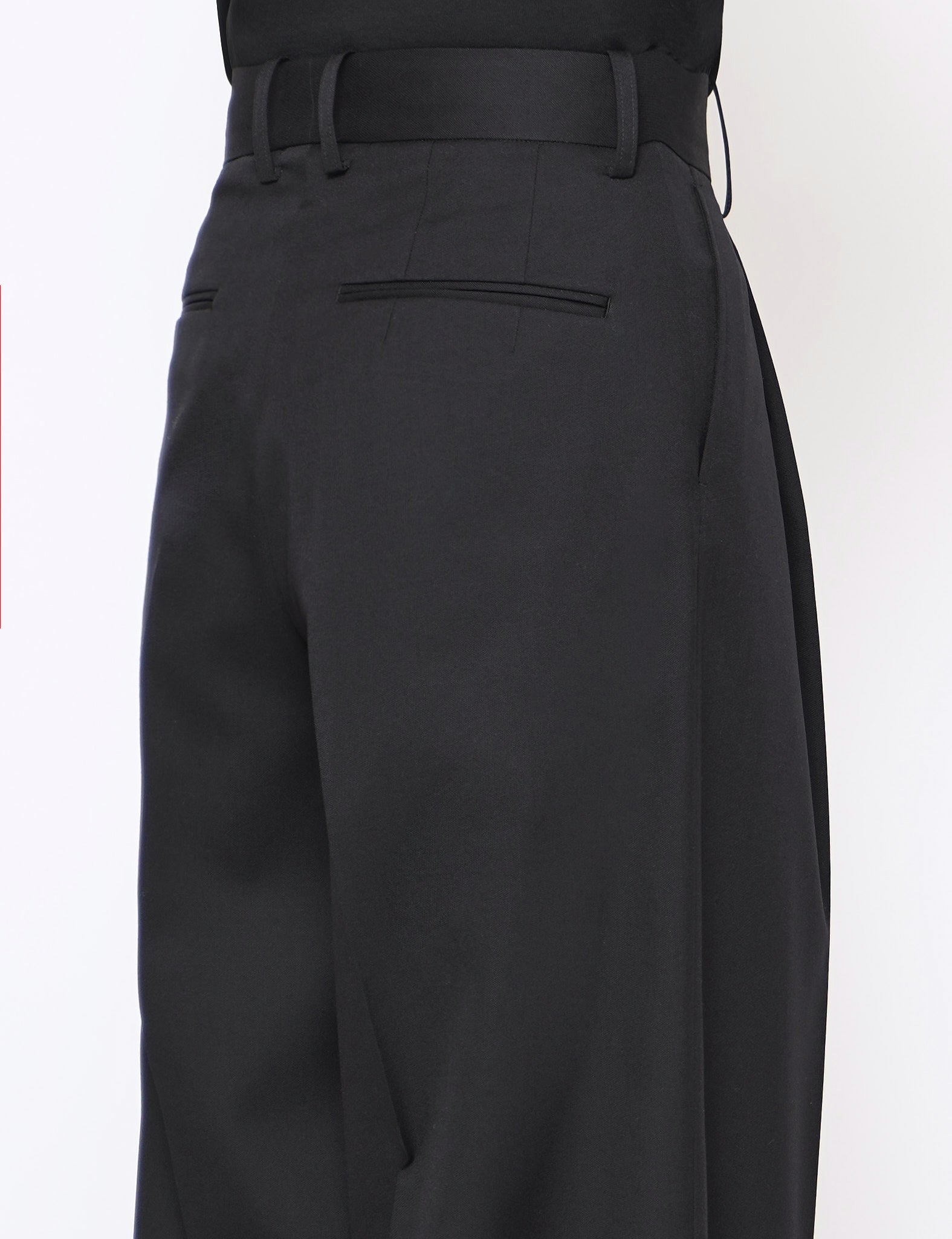 BLACK EXTRA WIDE TROUSERS