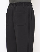 Load image into Gallery viewer, BLACK HIGH STRETCH WIDE KNIT TROUSERS
