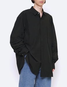 BLACK OVERSIZED BREAKABLE LONG SHIRT