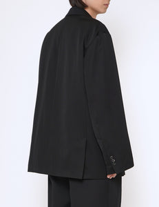 BLACK OVERSIZED DOUBLE BREASTED JACKET