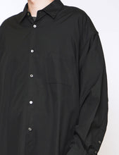 Load image into Gallery viewer, BLACK OVERSIZED KNIT COMBINATION SHIRT
