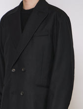 Load image into Gallery viewer, BLACK OVERSIZED PEAK LAPEL JACKET
