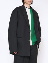 Load image into Gallery viewer, BLACK OVERSIZED SINGLE BREASTED JACKET
