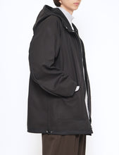 Load image into Gallery viewer, BLACK REVERSIBLE HOODED COAT
