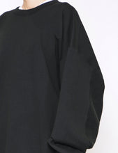 Load image into Gallery viewer, BLACK UNTWISTED YARN LONG SLEEVE SWEAT
