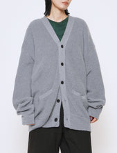 Load image into Gallery viewer, BLUE GREY FINE KID MOHAIR CARDIGAN
