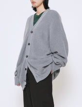 Load image into Gallery viewer, BLUE GREY FINE KID MOHAIR CARDIGAN
