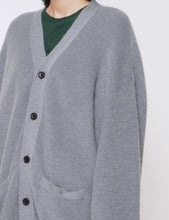 Load image into Gallery viewer, BLUE GREY FINE KID MOHAIR CARDIGAN
