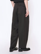 Load image into Gallery viewer, DARK CHARCOAL BELTED WIDE STRAIGHT TROUSERS
