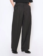 Load image into Gallery viewer, DARK CHARCOAL LONG WIDE TROUSERS
