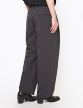 Load image into Gallery viewer, DARK GREY KHAKI WINDPROOF NYLON WIDE EASY TROUSERS
