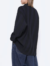 Load image into Gallery viewer, DARK NAVY OBLIQUE PATTERNED LONG SLEEVE KNIT
