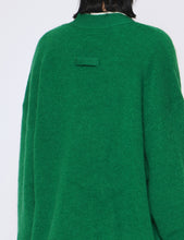 Load image into Gallery viewer, GREEN EXTRA FINE KID MOHAIR CARDIGAN
