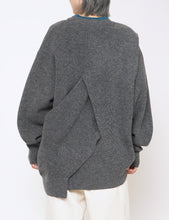 Load image into Gallery viewer, GREY CROSSOVER LONG SLEEVE KNIT

