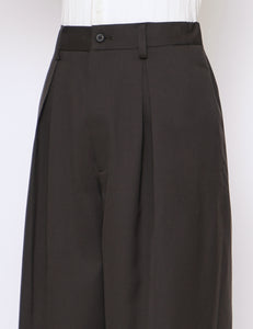 GREY KHAKI EASY WIDE TROUSERS