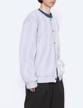 Load image into Gallery viewer, GREY OBLIQUE PATTERNED KNIT CARDIGAN
