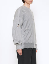 Load image into Gallery viewer, GREY OVERSIZED RECONSTRUCTION LONG SLEEVE SWEAT
