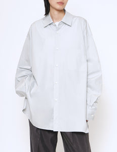 OFF GREY OVERSIZED DOWN PAT SHIRT