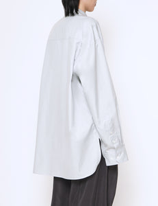 OFF GREY OVERSIZED DOWN PAT SHIRT