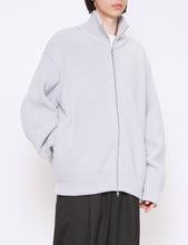 Load image into Gallery viewer, OFF GREY OVERSIZED DRIVERS KNIT ZIP JACKET
