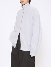 Load image into Gallery viewer, OFF GREY OVERSIZED DRIVERS KNIT ZIP JACKET

