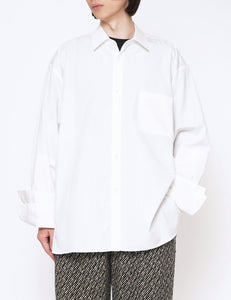 OFF WHITE OVERSIZED DOUBLE CUFFS DOWN PAT SHIRT