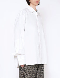 OFF OVERSIZED DOUBLE CUFFS DOWN PAT SHIRT