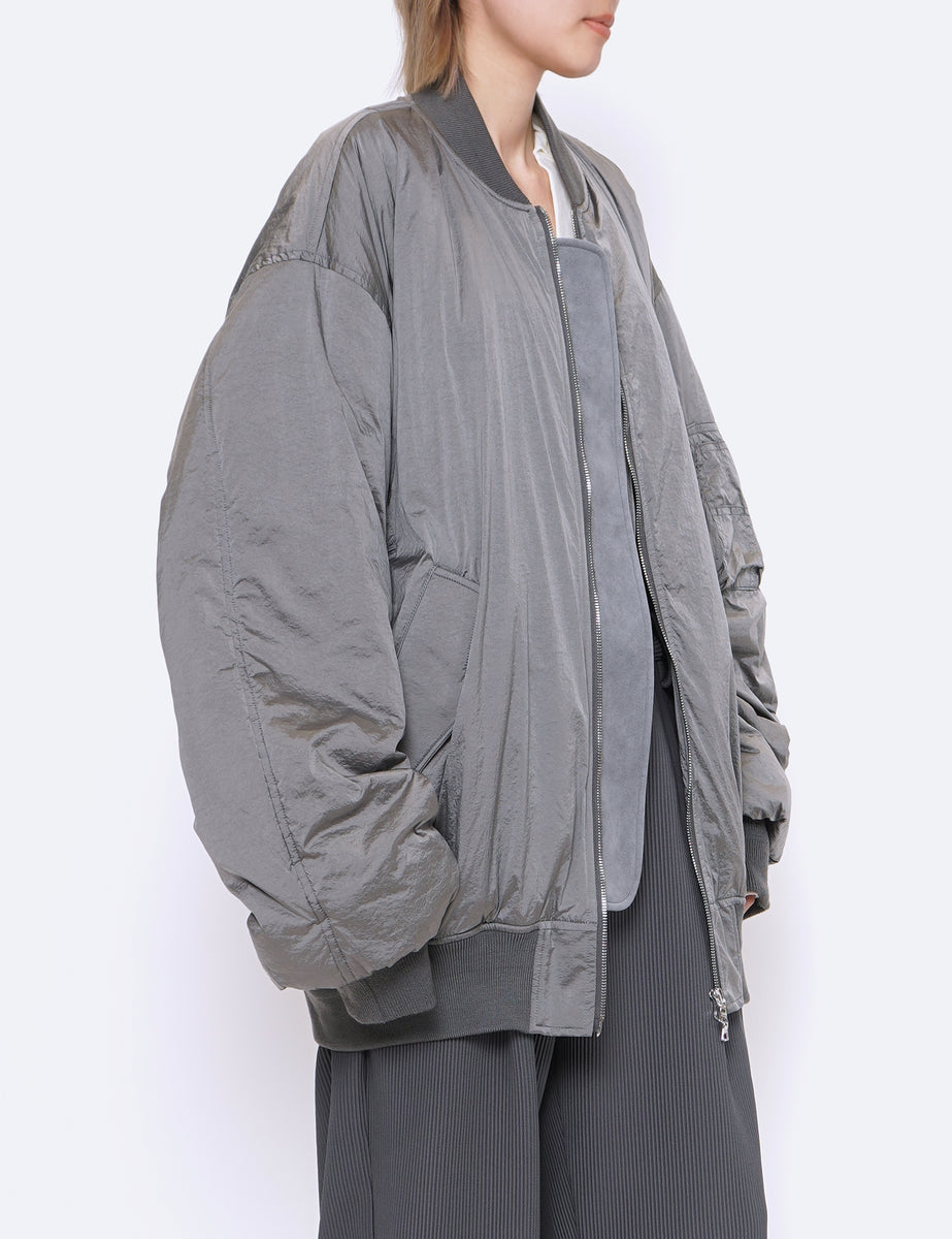 stein SILVER OVERSIZED FLIGHT JACKET – GRAPH LAYER